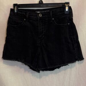 H-23 Levi’s 512 Black Denim Cut off Jean Shorts Size 6‎